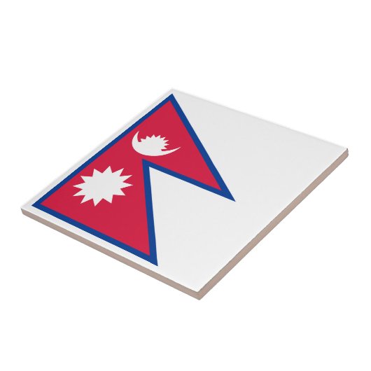 Nepal-Flagge Fliese (Seite)