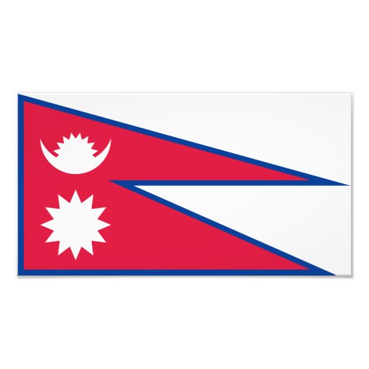 Nepal-Flagge Fotodruck (Vorne)