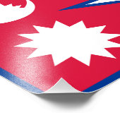 Nepal-Flagge Fotodruck (Ecke)