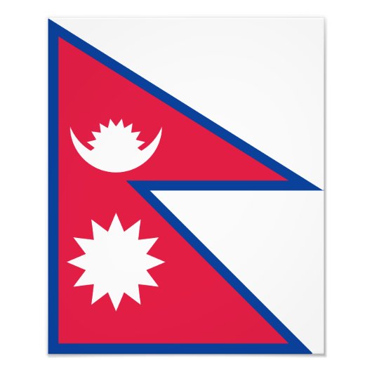 Nepal-Flagge Fotodruck (Vorne)