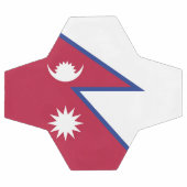 Nepal Flagge Fußball (Flach)