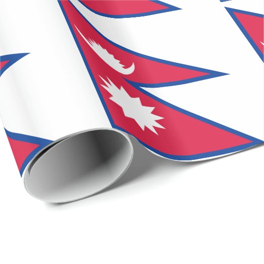 Nepal-Flagge Geschenkpapier (Rolleneckpunkt)