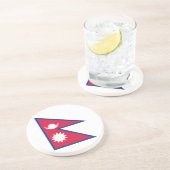 Nepal-Flagge Getränkeuntersetzer (Seite)