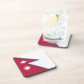 Nepal Flagge Getränkeuntersetzer (Rechte Seite)