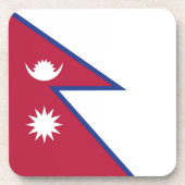 Nepal Flagge Getränkeuntersetzer (Vorderseite)