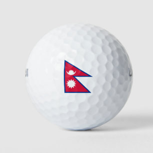 Nepal-Flagge Golfball
