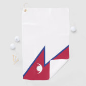Nepal-Flagge Golfhandtuch (Insitu)