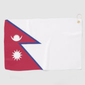 Nepal-Flagge Golfhandtuch (Horizontal)