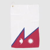 Nepal-Flagge Golfhandtuch (Vorderseite)