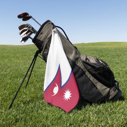 Nepal-Flagge Golfhandtuch (Gras)