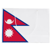 Nepal-Flagge Große Geschenktüte (Rückseite)