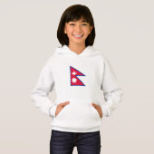Nepal-Flagge Hoodie (Vorne ganz)