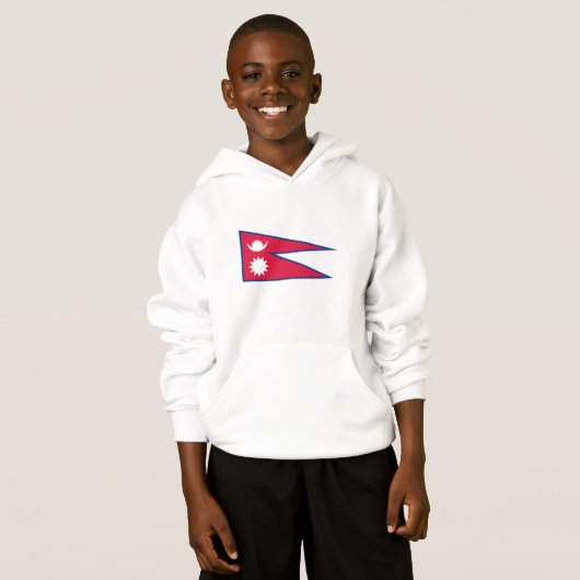 Nepal-Flagge Hoodie (Vorne ganz)