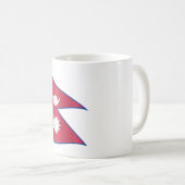 Nepal-Flagge Kaffeetasse (VorderseiteRechts)