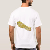 Nepal-Flagge + Karte + Text-T - Shirt (Rückseite)