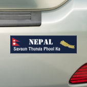 Nepal-Flagge + Karten-Autoaufkleber Autoaufkleber (Auf Auto)