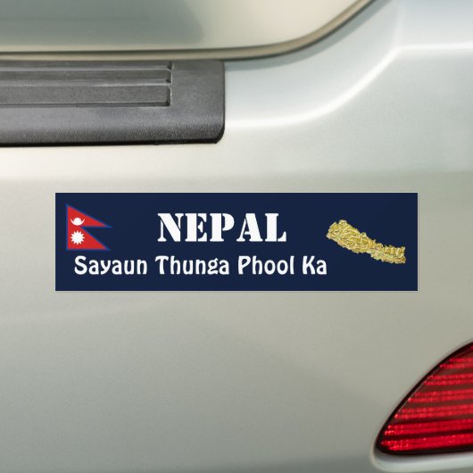 Nepal-Flagge + Karten-Autoaufkleber Autoaufkleber (Auf Auto)