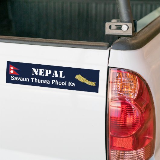 Nepal-Flagge + Karten-Autoaufkleber Autoaufkleber (Auf Lkw)