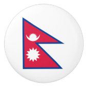 Nepal-Flagge Keramikknauf (Vorderseite)