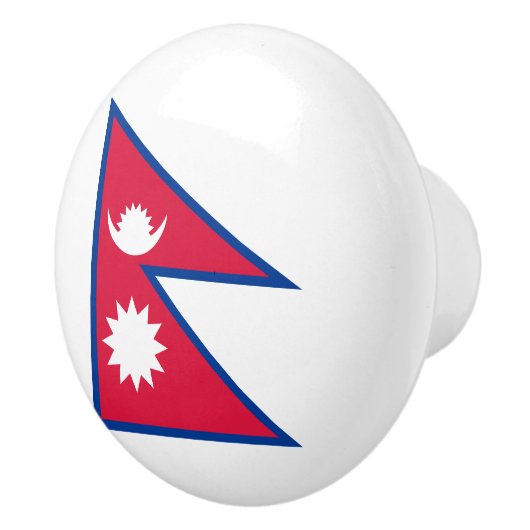 Nepal-Flagge Keramikknauf (Rechts)