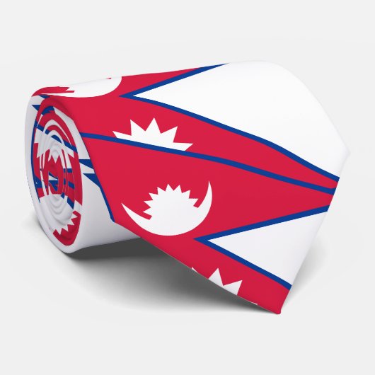 Nepal-Flagge Krawatte (Gerollt)