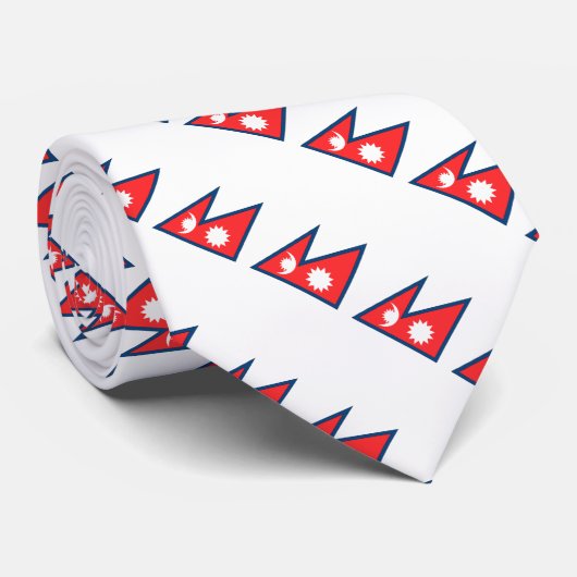 Nepal-Flagge Krawatte (Gerollt)