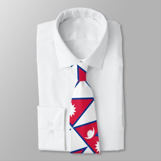 Nepal-Flagge Krawatte (Gebunden)