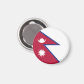 Nepal-Flagge Magnet (Vorderseite/Rückseite)