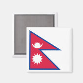 Nepal-Flagge Magnet (Vorderseite/Rückseite)