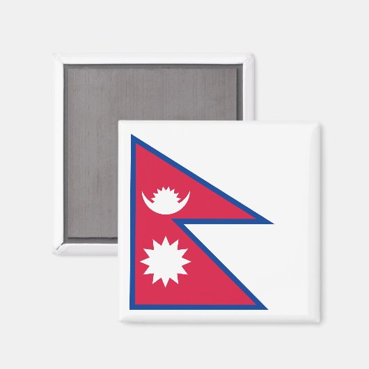 Nepal-Flagge Magnet (Vorderseite/Rückseite)