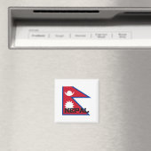 Nepal-Flagge Magnet (In Situ (Geschirrspüler))