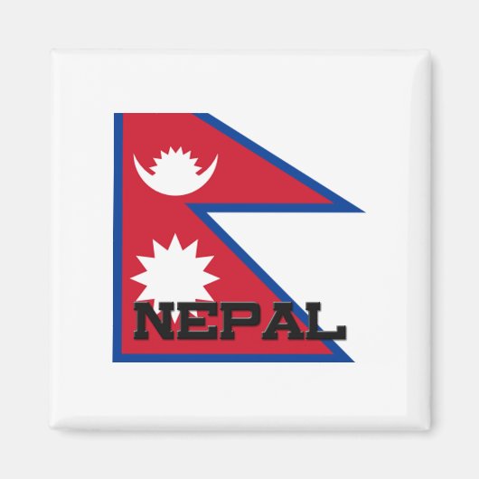 Nepal-Flagge Magnet (Vorne)