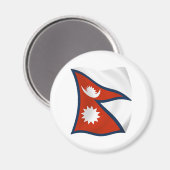 Nepal-Flagge-Magnet Magnet (Vorderseite/Rückseite)