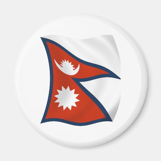 Nepal-Flagge-Magnet Magnet (Vorne)