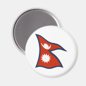 Nepal-Flagge-Magnet Magnet (Vorderseite/Rückseite)