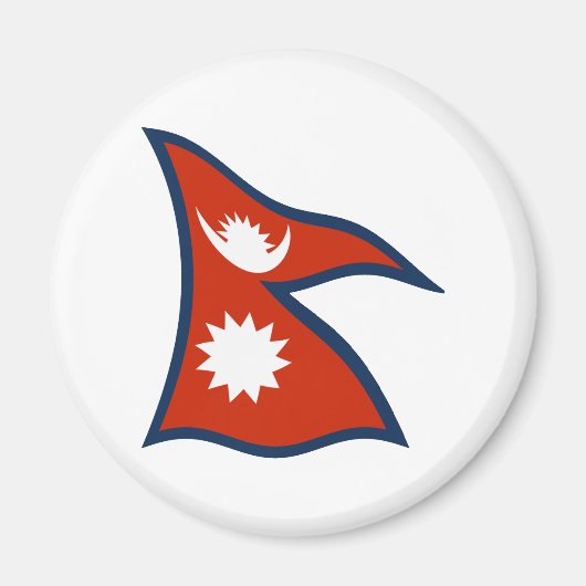 Nepal-Flagge-Magnet Magnet (Vorne)