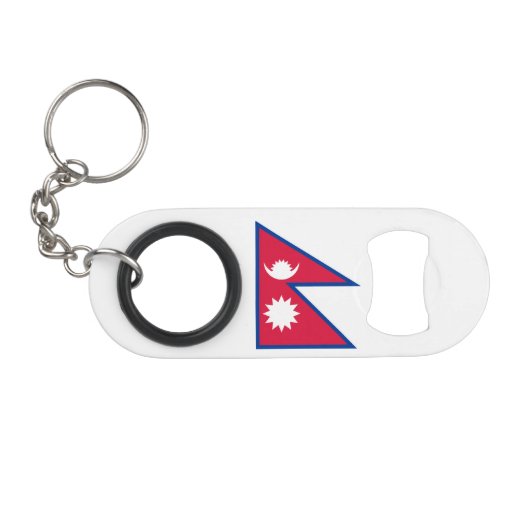 Nepal-Flagge Mini Flaschenöffner (Vorderseite (Horizontal))