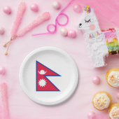 Nepal-Flagge Pappteller (Party)