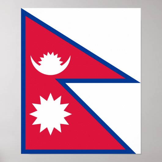 Nepal-Flagge Poster (Vorne)