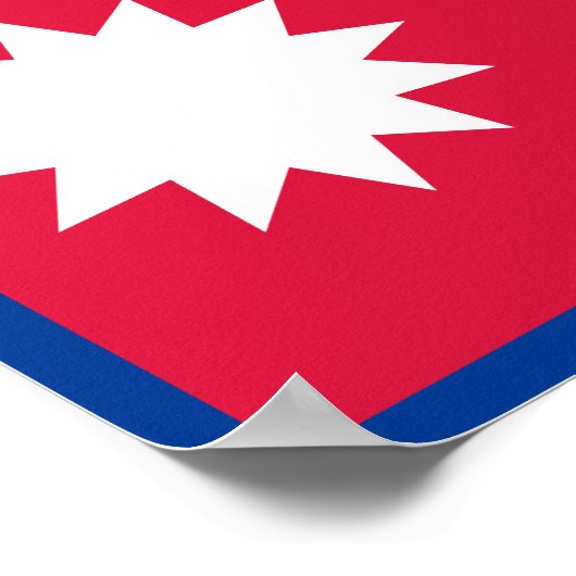 Nepal-Flagge Poster (Ecke)