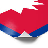 Nepal-Flagge Poster (Ecke)