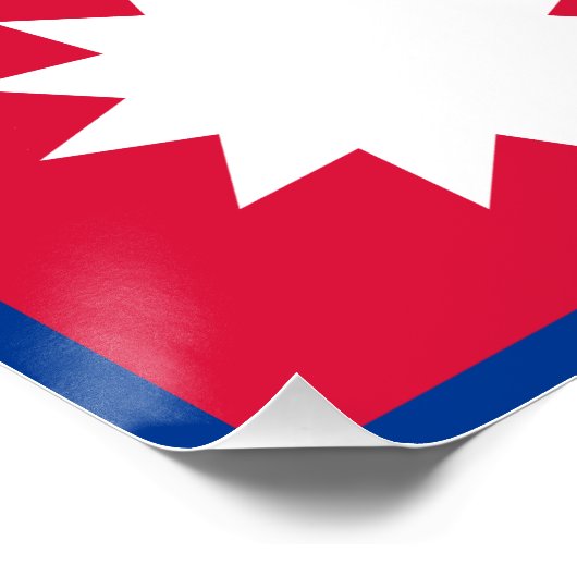 Nepal-Flagge Poster (Ecke)