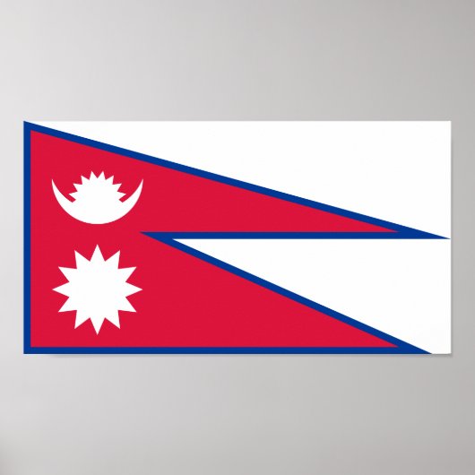 Nepal-Flagge Poster (Vorne)