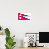 Nepal-Flagge Poster (Heimbüro)