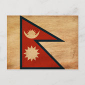 Nepal-Flagge Postkarte (Vorderseite)