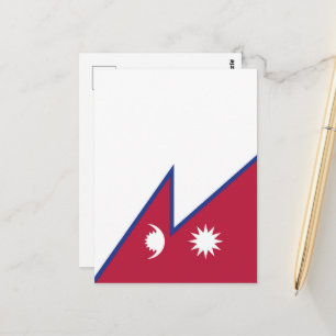 Nepal Flagge Postkarte