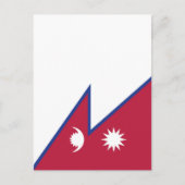 Nepal Flagge Postkarte (Vorderseite)