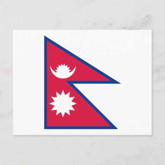 Nepal-Flagge Postkarte (Vorderseite)