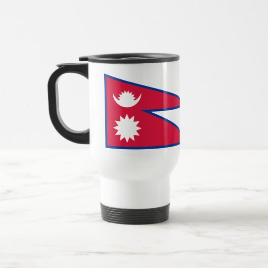 Nepal-Flagge Reisebecher (Links)
