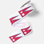 Nepal-Flagge Satinband (Rückseite)